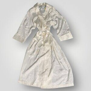 NWT Vintage Victorias Secret Ivory Satin Robe 90s Kimono Quiet Luxury M/L